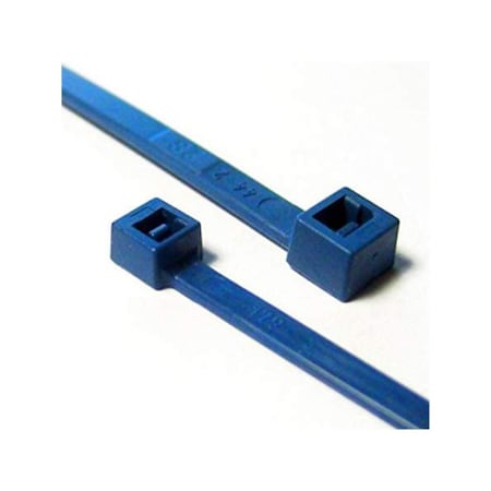 Metal Detectable Zip Ties - 8 Long - 50 Lbs Tensile Strength - 100 Pc Pack - Blue